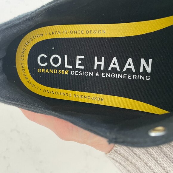 Cole Haan Grand 360 Pro Rally Canvas Court Lo Cut Sneakers Blk Optic Wht 8.5 - Picture 10 of 13